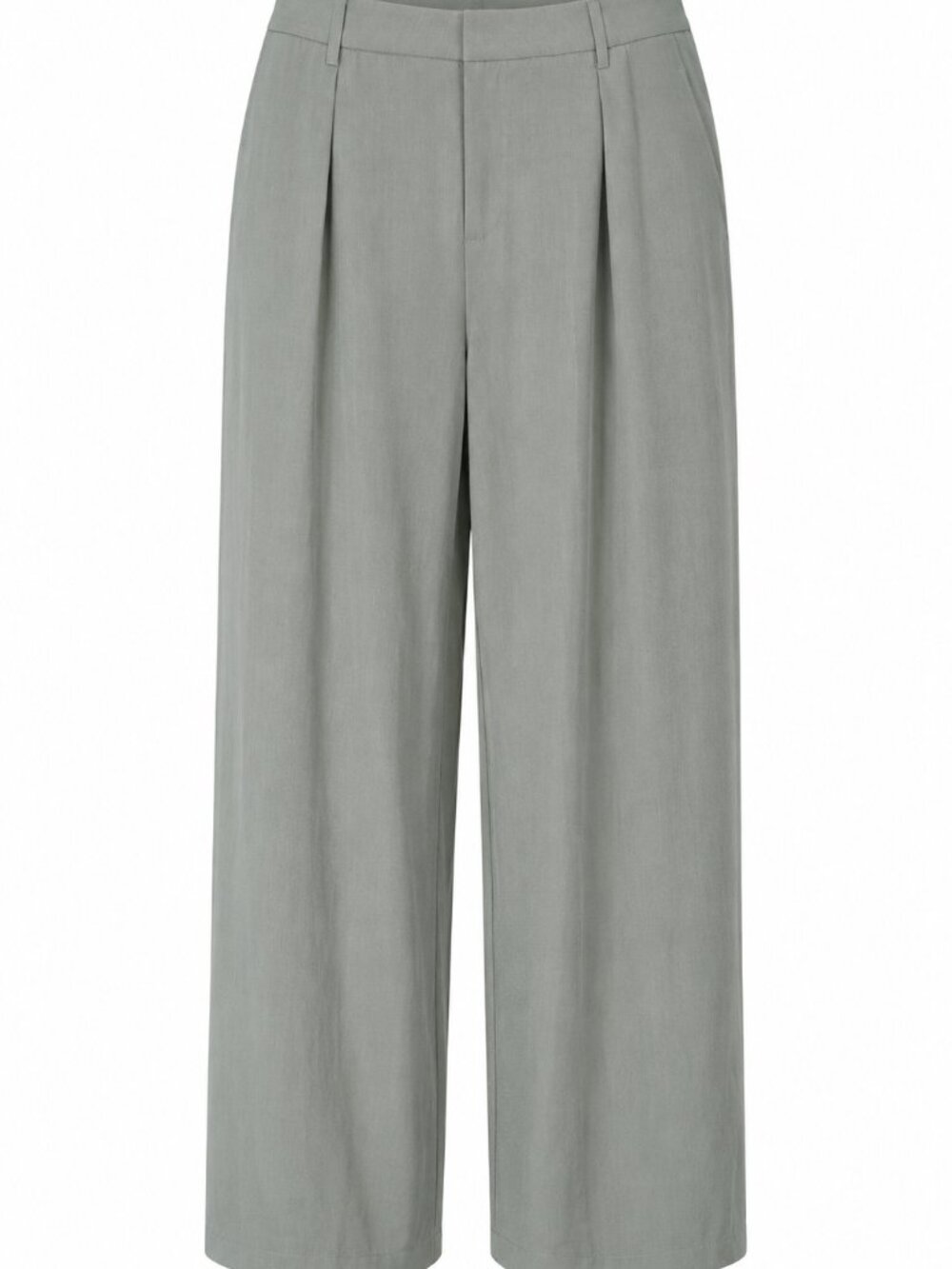 Anewsta Wide Leg Dress Pants Sage Green High Rise Trouser Size US 6 Career